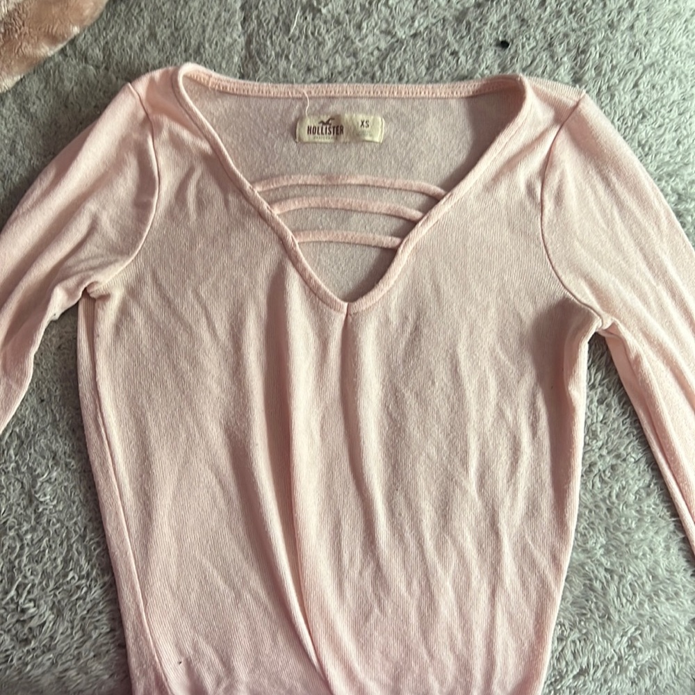 pink vintage Hollister top